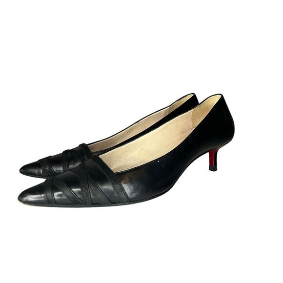 Louboutin Black Kitten Heels 36 - Picture 2 of 10